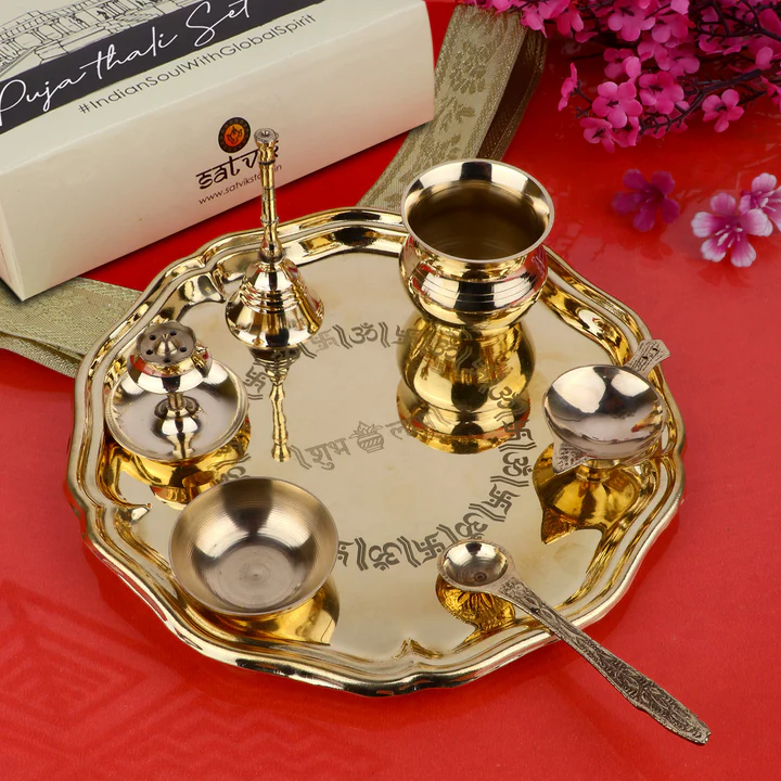 Brass Puja Thali Set
